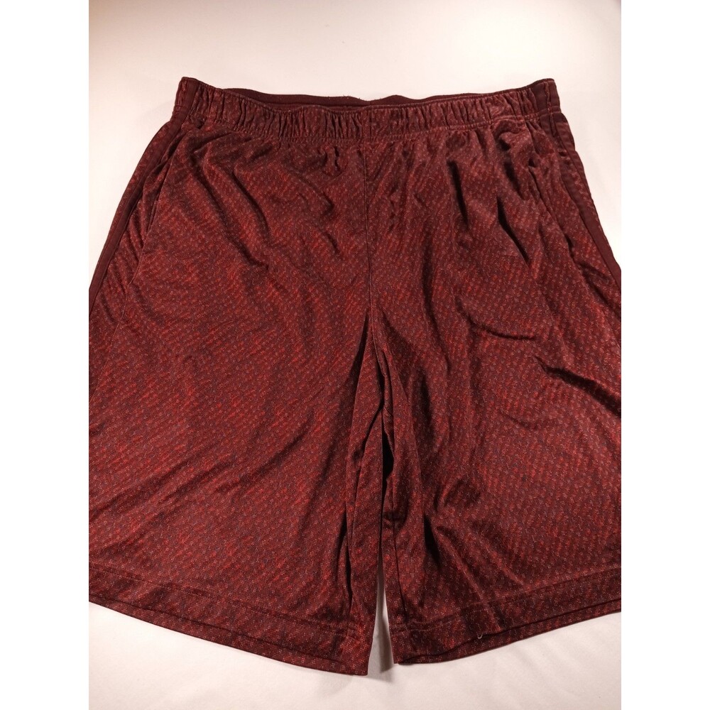 Adidas Gym Trunks Men Burgundy XL Waist 34